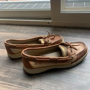Sperry Topsider Tan Leather Boat Shoe Size 7.5